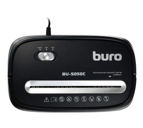 Шредер Buro Home BU-S050C (секр.P-3) фрагменты 5лист. 13лтр. пл.карты Шредер Buro Home BU-S050C (секр.P-3) фрагменты 5лист. 13лтр. пл.карты