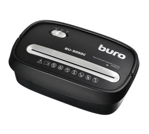 Шредер Buro Home BU-S050C (секр.P-3) фрагменты 5лист. 13лтр. пл.карты Шредер Buro Home BU-S050C (секр.P-3) фрагменты 5лист. 13лтр. пл.карты