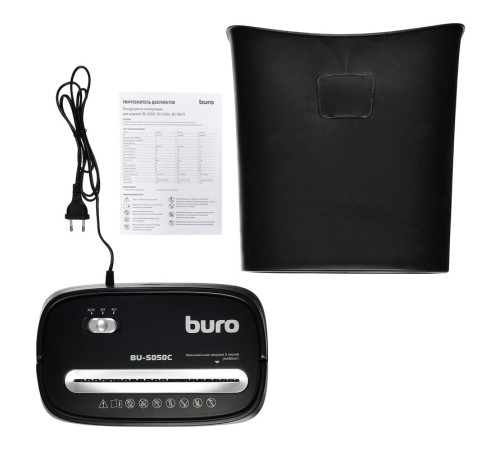 Шредер Buro Home BU-S050C (секр.P-3) фрагменты 5лист. 13лтр. пл.карты Шредер Buro Home BU-S050C (секр.P-3) фрагменты 5лист. 13лтр. пл.карты