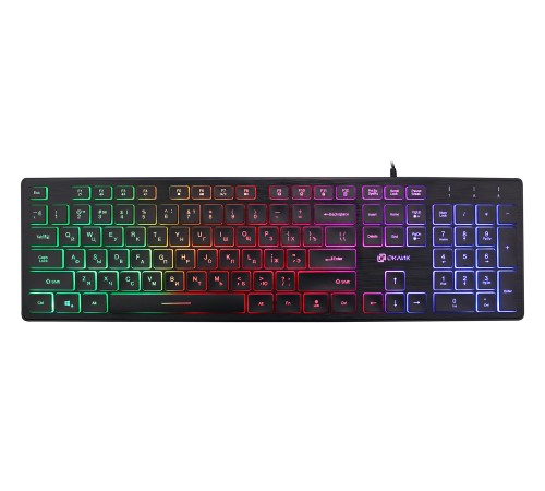 Клавиатура Оклик 550ML черный USB slim Multimedia LED Клавиатура Оклик 550ML черный USB slim Multimedia LED