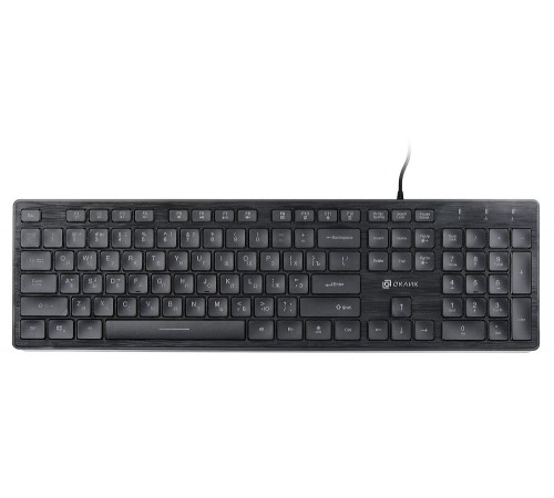 Клавиатура Оклик 550ML черный USB slim Multimedia LED Клавиатура Оклик 550ML черный USB slim Multimedia LED