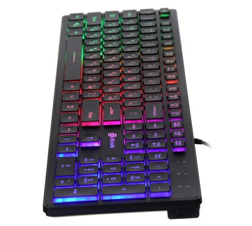 Клавиатура Оклик 550ML черный USB slim Multimedia LED Клавиатура Оклик 550ML черный USB slim Multimedia LED