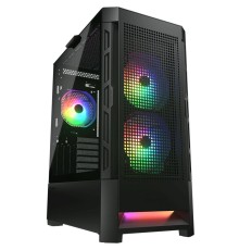 Корпус Cougar Airface RGB Black, 2х140mm + 1x120mm ARGB Fan, ARGB Fan Hub, без БП, черный, ATX