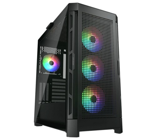 Cougar Airface Pro RGB Black 4x120MM ARGB FAN, ARGB FAN HUB, БЕЗ БП, ЧЕРНЫЙ, E-ATX