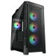 Cougar Airface Pro RGB Black 4x120MM ARGB FAN, ARGB FAN HUB, БЕЗ БП, ЧЕРНЫЙ, E-ATX