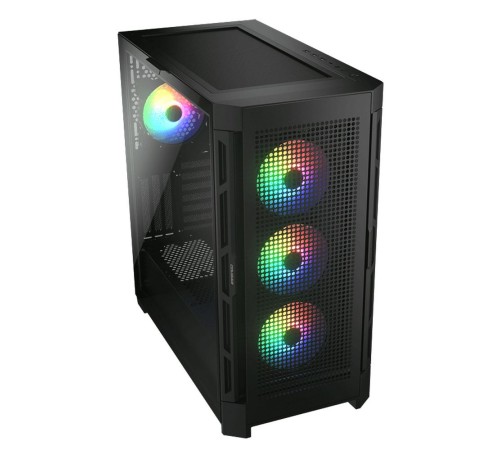 Cougar Airface Pro RGB Black 4x120MM ARGB FAN, ARGB FAN HUB, БЕЗ БП, ЧЕРНЫЙ, E-ATX