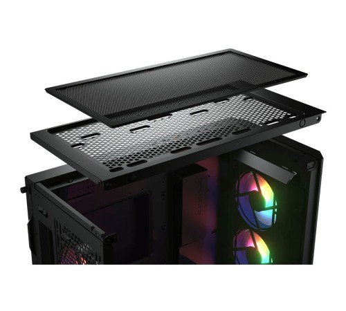 Cougar Airface Pro RGB Black 4x120MM ARGB FAN, ARGB FAN HUB, БЕЗ БП, ЧЕРНЫЙ, E-ATX