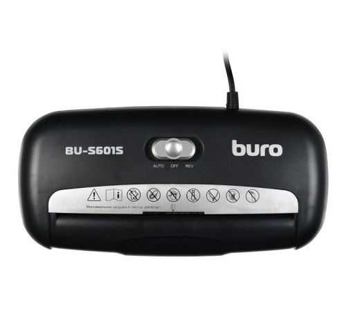 Шредер Buro Home BU-S601S (секр.Р-1) ленты 6лист. 10лтр. пл.карты Шредер Buro Home BU-S601S (секр.Р-1) ленты 6лист. 10лтр. пл.карты