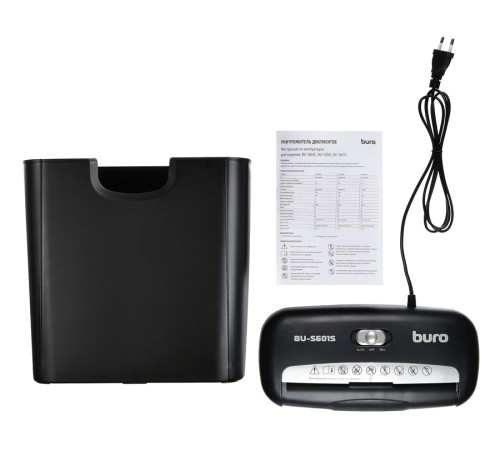 Шредер Buro Home BU-S601S (секр.Р-1) ленты 6лист. 10лтр. пл.карты Шредер Buro Home BU-S601S (секр.Р-1) ленты 6лист. 10лтр. пл.карты