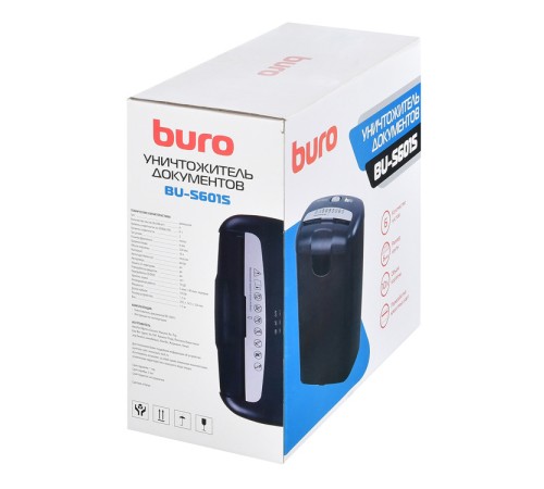 Шредер Buro Home BU-S601S (секр.Р-1) ленты 6лист. 10лтр. пл.карты Шредер Buro Home BU-S601S (секр.Р-1) ленты 6лист. 10лтр. пл.карты