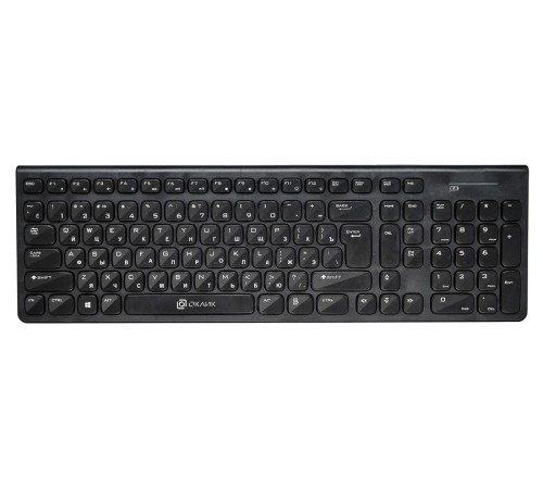 Клавиатура Оклик 880S черный USB беспроводная slim Multimedia