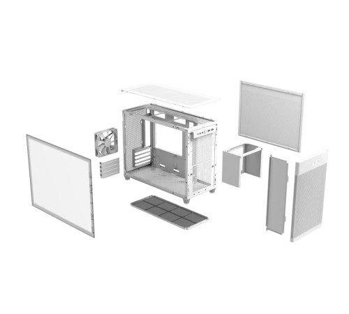 AP201 ASUS PRIME CASE TG WHITE AP201/WHT/TG