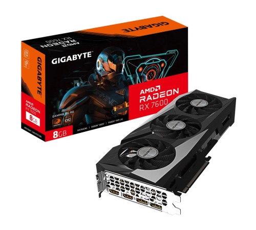 Видеокарта Gigabyte Gaming AMD RX 7600 8192 18000 128 RTL [GV-R76GAMING OC-8GD]