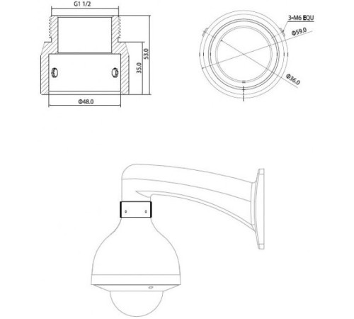 Адаптер Dahua DH-PFA110 Адаптер Dahua DH-PFA110