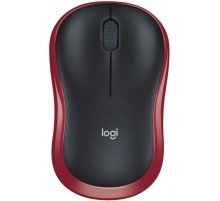 Мышь беспроводная Logitech M185 Red красная, оптическая, 1000dpi, 2.4GHz, USB-ресивер Logitech Unifying®