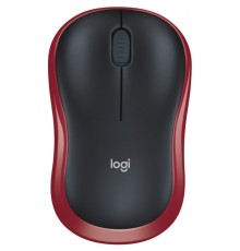 Мышь беспроводная Logitech M185 Red красная, оптическая, 1000dpi, 2.4GHz, USB-ресивер Logitech Unifying®