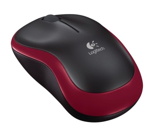 Мышь беспроводная Logitech M185 Red красная, оптическая, 1000dpi, 2.4GHz, USB-ресивер Logitech Unifying®