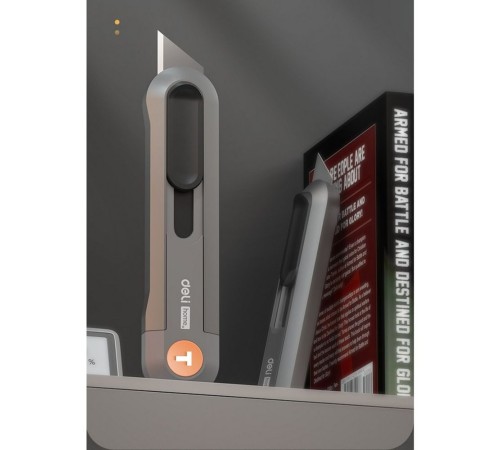 Нож Deli Набор технических ножей "Home Series Gray" Deli HT4003C (ножи 9мм+18мм+Т-образный), эксклюзивный дизайн, корпус из высококачественного софттач пластика