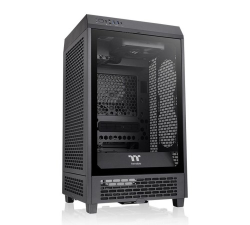 The Tower 200 /Black/Win/SPCC/Tempered Glass*1/CT140 Fan*2/Color Box CA-1X9-00S1WN-00