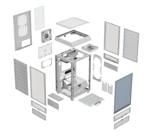 The Tower 200 Snow/Win/SPCC/Tempered Glass*1/CT140 Fan*2/Color Box CA-1X9-00S6WN-00