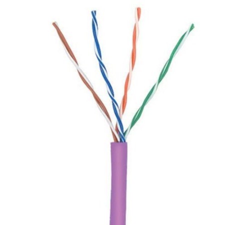 Кабель информационный Lanmaster TWT-5EUTP-NGLS кат.5е U/UTP не экранированный 4X2X24AWG PVC внутренний 305м фиолетовый