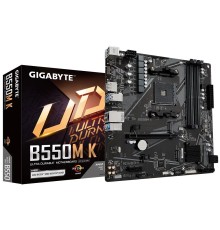 Материнская плата GIGABYTE B550M K, AM4, B550, 4*DDR4, DP+HDMI,  4 SATA 6 Гб/с, M2, Audio, Gb LAN, USB 3.2, USB 2.0, mATX (B550M K)