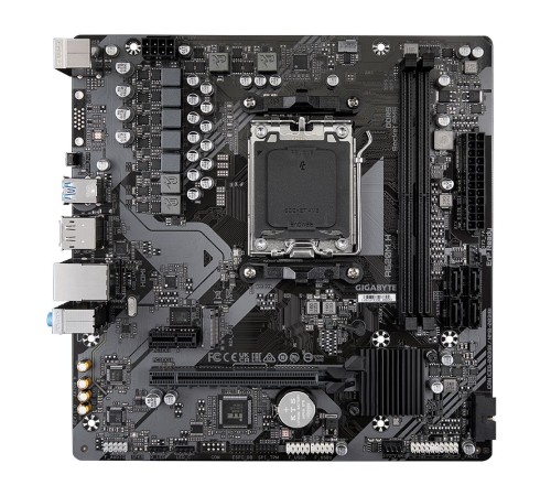 Материнская плата GIGABYTE A620M H, AM5, A620, 2*DDR5, DP+HDMI,  4 SATA 6 Гб/с, M2, Audio, Gb LAN, USB 3.2, USB 2.0, mATX (A620M H)