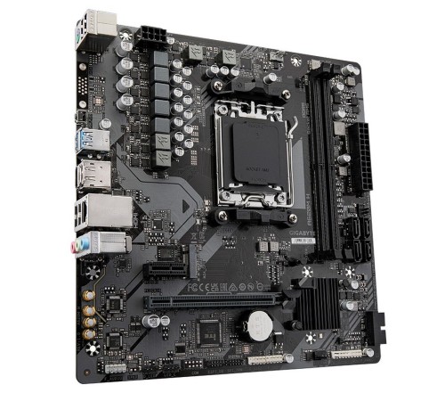 Материнская плата GIGABYTE A620M H, AM5, A620, 2*DDR5, DP+HDMI,  4 SATA 6 Гб/с, M2, Audio, Gb LAN, USB 3.2, USB 2.0, mATX (A620M H)