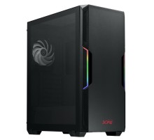 STARKER BLACK (STARKER-BKCWW) (Midi-Tower, черный, TG, 120mm ARGB fan + 120mm fan)