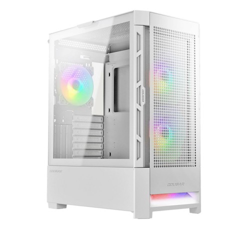 Корпус Cougar Airface RGB White, 2х140mm + 1x120mm ARGB Fan, ARGB Fan Hub, без БП, белый, ATX