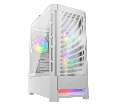 Корпус Cougar Airface RGB White, 2х140mm + 1x120mm ARGB Fan, ARGB Fan Hub, без БП, белый, ATX