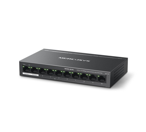 Mercusys MS110P Настольный коммутатор с 10 портами 10/100 Мбит/с (8 портов PoE+) Mercusys MS110P Настольный коммутатор с 10 портами 10/100 Мбит/с (8 портов PoE+)