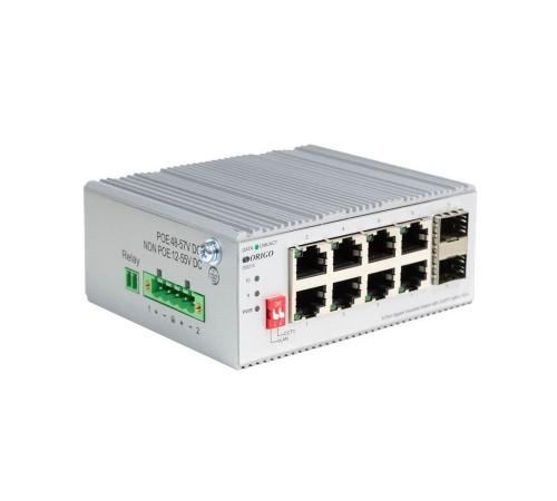ORIGO OI2210/A1A Промышленный неуправляемый коммутатор 8x1000Base-T, 2x1000Base-X SFP