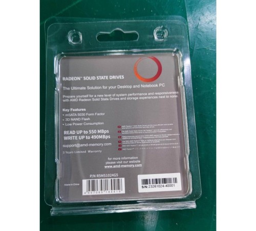 Твердотельный накопитель SSD AMD Radeon 1024Gb mSATA SATA [R5MS1024G5]