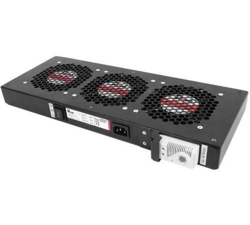 Модуль вентиляторный Rem (R-FAN-3T-9005) 3 вент. с термостатом черный (упак.:1шт)