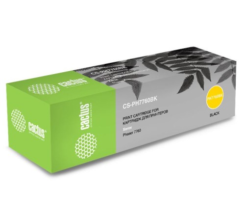 Картридж лазерный Cactus 106R01163 CS-PH7760BK черный бар.в компл. (32000стр.) для Xerox Phaser 7760/7760dn/7760dx/7760dxf