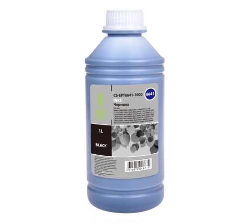 Чернила Cactus CS-EPT6641-1000 T6641 черный 1000мл для Epson L100/L110/L120/L132/L200/L210/L222/L300/L312/L350/L355/L362/L366/L456/L550/L555/L566/L1300