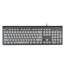 Клавиатура Оклик 480M черный/серый USB slim Multimedia
