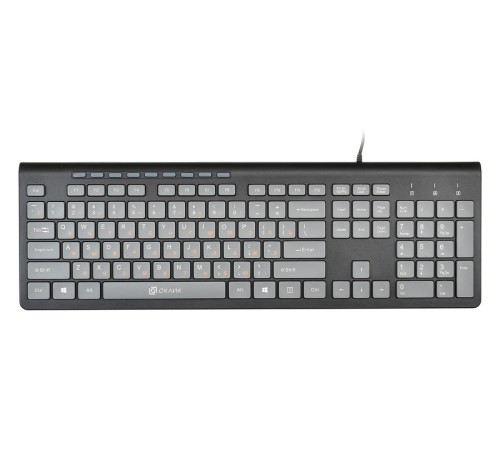 Клавиатура Оклик 480M черный/серый USB slim Multimedia Клавиатура Оклик 480M черный/серый USB slim Multimedia