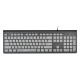 Клавиатура Оклик 480M черный/серый USB slim Multimedia