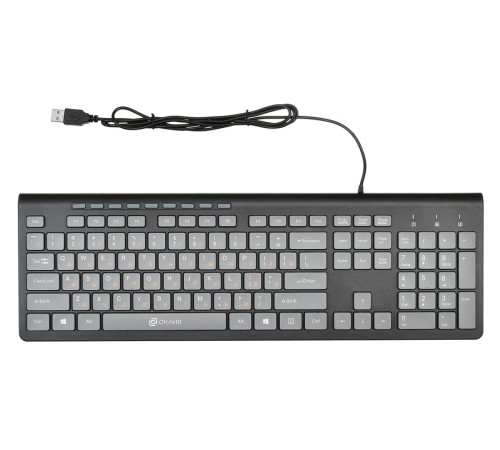 Клавиатура Оклик 480M черный/серый USB slim Multimedia Клавиатура Оклик 480M черный/серый USB slim Multimedia