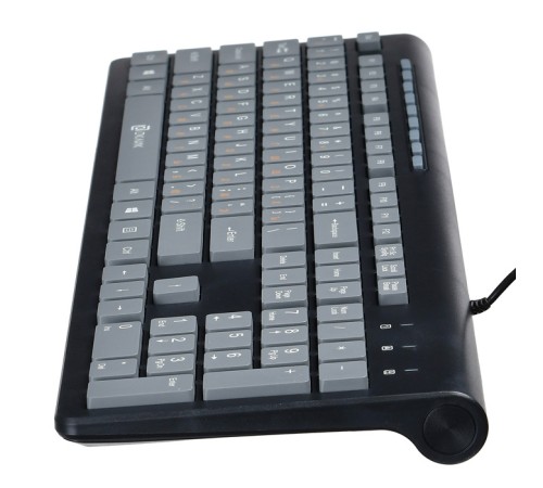 Клавиатура Оклик 480M черный/серый USB slim Multimedia Клавиатура Оклик 480M черный/серый USB slim Multimedia