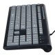 Клавиатура Оклик 480M черный/серый USB slim Multimedia