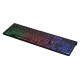 Клавиатура Оклик 490ML черный USB slim Multimedia LED