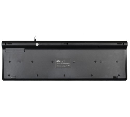 Клавиатура Оклик 490ML черный USB slim Multimedia LED