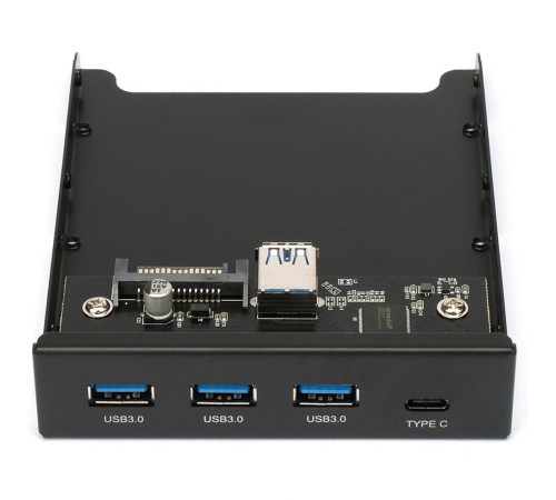 Планка USB 3.0 на переднюю панель 3.5" Gembird, 3 порта USB и 1 порт Type-C (FP3.5-USB3-3A1C)
