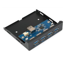 Планка USB 3.0 на переднюю панель 3.5" Gembird, 4 порта USB (FP3.5-USB3-4A)