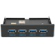 Планка USB 3.0 на переднюю панель 3.5" Gembird, 4 порта USB (FP3.5-USB3-4A)