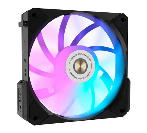COOLING FAN i12B black Dimensions: 120 x 120 x 25mm
Voltage: DC 12V
Current: 0.25A±10%
Fan Speed : 800-1800±10%
Max. Air Flow: 31.18-73.92CFM
Max. Air Pressure: 0.56-2.1mmH20
Max. Noise: 20-33.2dBA
Bearing Type : FDB Bearing
Life Expectancy : 70,000 hour