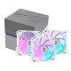 COOLING FAN i12W-K3 White Dimensions: 120 x 120 x 25mm
Voltage: DC 12V
Current: 0.21A
Fan Speed :800-1800±10%
Max. Air Flow: 31.18-73.92CFM
Max. Air Pressure: 0.56-2.1mmH20
Max. Noise: 20-33.2dBA
Bearing Type : FDB Bearing
Life Expectancy : 70,000 hours